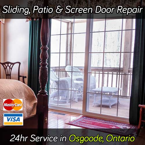 Sliding patio door repair service in Osgoode Ontario